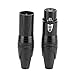 5 Pair 3 Pin XLR Plug Audio Socket Cannon Connector Black, Universally Fits Various Multimedia Devices, Xlr Connectors