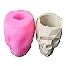 Autone Small Skull Shape Flower Pot Silicone Mold for DIY Decoration Making Soap Candle Melt Resin Polymer Clay
