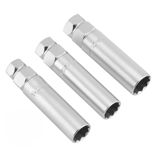 Image of CASOMAN 3-Piece 10 Spline Lug Nut Key Set, Wheel Lock Removal Tool Kit for Easy Removing and Installing Aftermarket & Factory Wheel Tire Lug Nuts, CR-V Steel