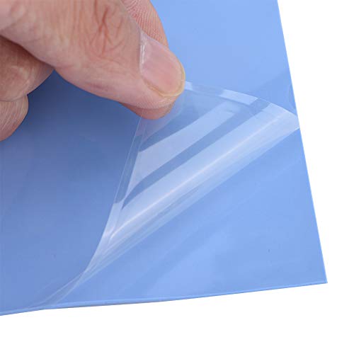 Bewinner 2PCS Silicone Thermal Pad, 100mm x 100mm x 1mm Highly Efficient Thermal Conductivity Thermal Pad, for CPU Chip Heat Conduction, GPU Heatsink, LED Cooling