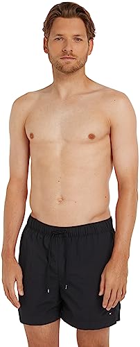 Tommy Hilfiger Short de Bain Homme Medium Drawstring Mi-Long, Noir (Black), M