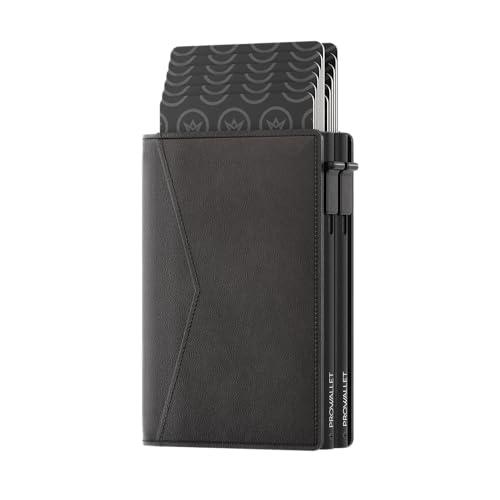 Porte-cartes de crédit extensible pour voyager léger portefeuille RFID 14 cartes noir