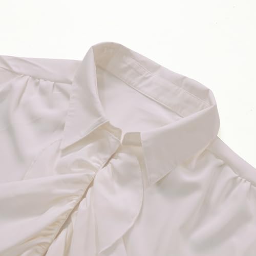 Image of Men's Pirate Shirt Renaissance Victorian Blouse Medieval Vampire Top with Ruffled Collar