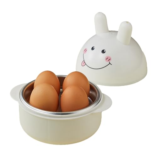Vaporizador de huevos de microondas - Cazador de diseño de conejo, hervidor de huevos confiable, utensilios de cocina resistentes al calor | Lavavajillas seguro Gadget de microondas para huevos
