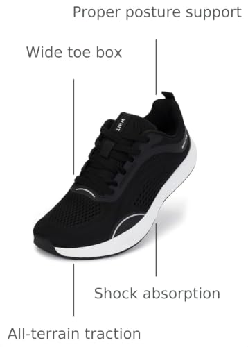 Image of WHITIN Men's Wide Toe Box Zero Drop Road Running Shoes S81 | Roomy Toe Box Helps Reduce Toe Pressure, Flat Heel-to-Toe Design for Natural Gait, Breathable Comfort for Wide Feet & Walking