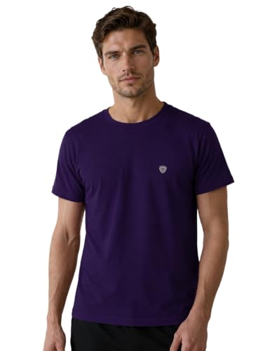 Image of Lux Cozi Men Cotton Half Sleeves Round Neck Regular Fit Casual T-Shirt