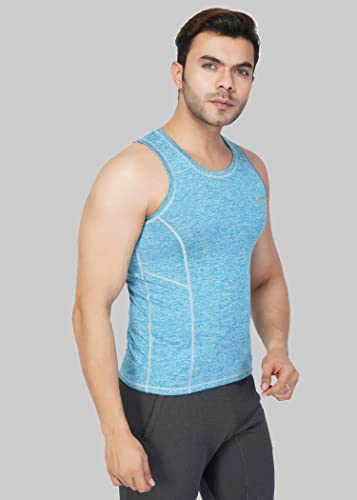 Image of Vector X OMT-199 Men Sleeveless Tshirt, Textured Vest for Men, Polyester Sando for Gym, Cycling, Running, & Other Sports