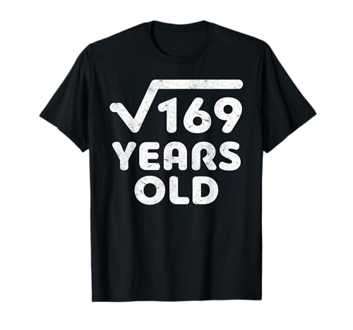 Square Root Of 169 Shirt Teen Boy Girl 13th Birthday T-Shirt