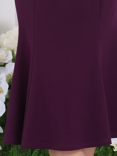 Women's Elegant Fishtail Skirt High Waist Belted Work Midi Mermaid Skirts4