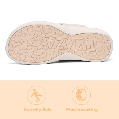 Image of Womens Platform Arch Support Flip Flops | Summer Wedge orthotic Slide Sandals footbed Thong Sandals for Pool Beach