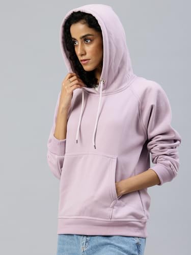 Image of ADBUCKS Women's Cotton Winter Jacket Sweatshirts Casual Drawstring Clothes Pullover Hoodie With Kangaroo Pocket Ii Womens Jacket Ii Winter Sweater Hoodie For Women & Girls