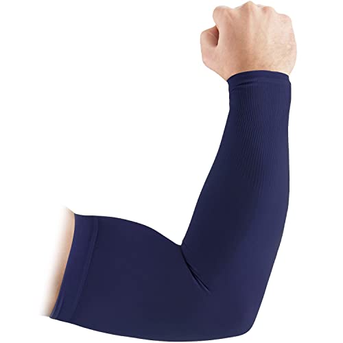 Image of INNERSTYLE Cotton UV Protection Arm Sleeves /Hand Socks - Fingerless, Sun Protection Gloves for Men and Women (Blue)