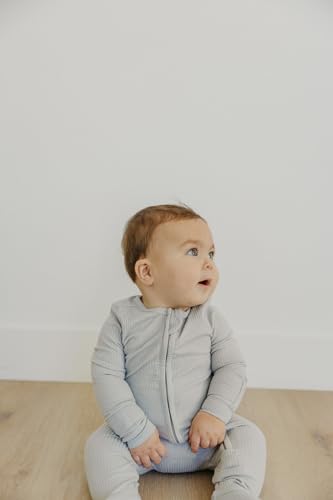 Image of Copper Pearl Baby Zip-Up Footie Pajamas - Soft Stretchy Sleep and Play Footies for Boys and Girls