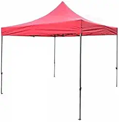 Tenda Gazebo Sanfonada 3x3 Articulada Reforçada, Barraca de Praia Retrátil com Bolsa, Gazebo Mor Impermeável Aço Carbono para Camping, Piscina e Jardim(Cód: 2005 - Vermelho)