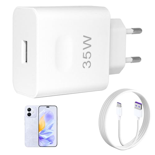Caricabatterie rapido Supercharge da 35 W per Honor e Huawei con porta USB C e cavo USB C da 2 m e 5 A, adattatore da 22,5 W per caricabatterie portatile per Honor X8a X7a X6a Pad 8 Mate 20 10 P30.