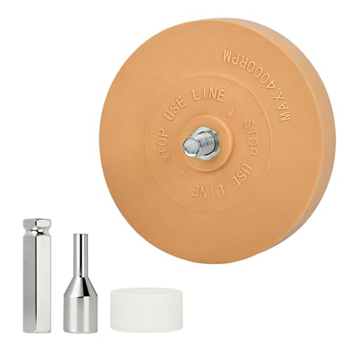 Luckyway Decal Eraser Wheel Adhesive Remover with Adapter for Drill Rubber Wheel Decal Remover for Removing Stickers Decals and Vinyl