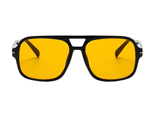 Retro Double Beam Square Glasses - Vintage Fashion Eyewear for Street Photography and Vacation3