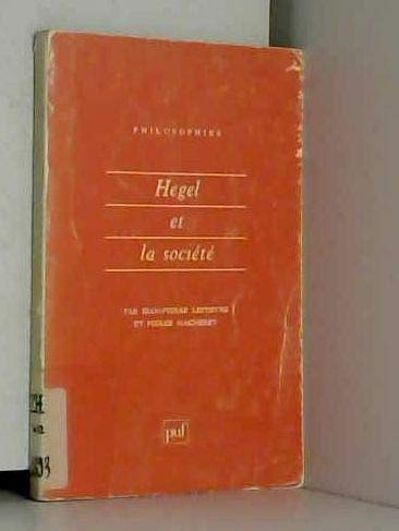Hegel et la Société