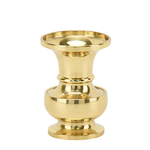 お仏壇のはせがわ 仏壇用品 真鍮 仏具 花瓶 花立 新型 磨き 3.0(高さ9cm)