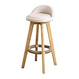 Taburete de bar de madera maciza, altura ajustable, 90-110 cm, respaldo alto, taburete de encimera de cocina, diseño moderno para el hogar, comedor y bar