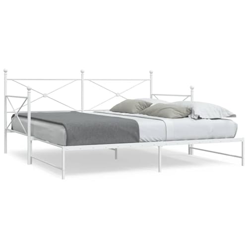 Genérico Diván con Nido sin colchón Blanco 107x203 cm Acero,Camas y Accesorios,Camas y somieres-4104692