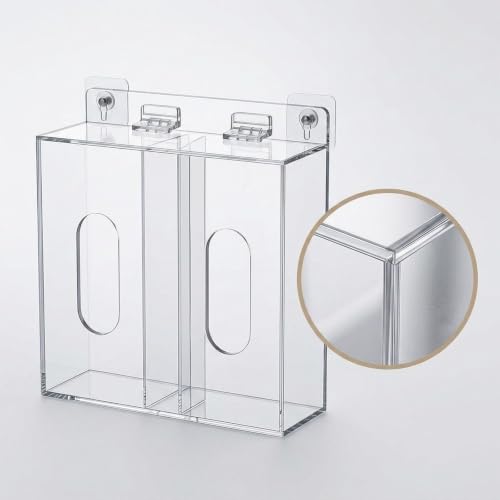 Dispensador de guantes de acrílico para pared: ordene cajas y guantes 4