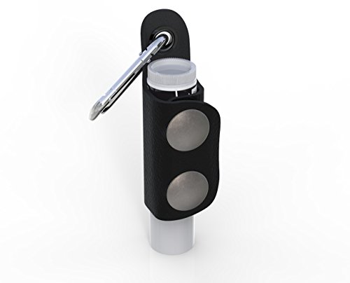 Snaps, Chapstick Lip Balm Holder"Genuine Black Leather" Many designs available, See Store Front