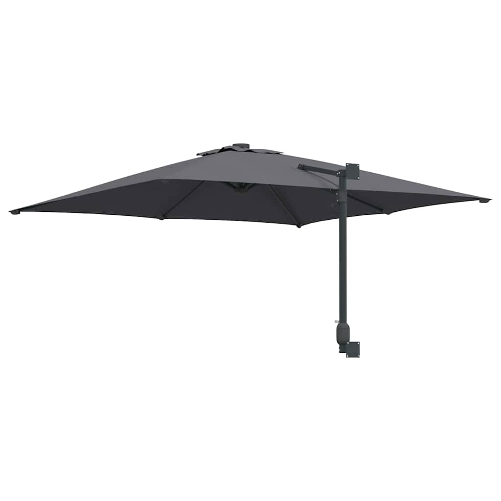 Ombrellone da parete, 248,5 x 247,5 cm, pieghevole, in acciaio e poliestere, moderno ombrellone da balcone per terrazza, giardino e esterni