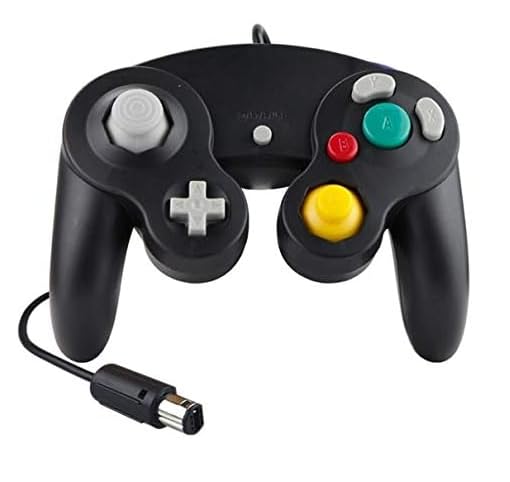 DARLINGTON & Sohns 2 manettes Noir Rouge + câble d'extension pour Manette Nintendo Game Cube Noir Extension GC câble Nintendo Wii