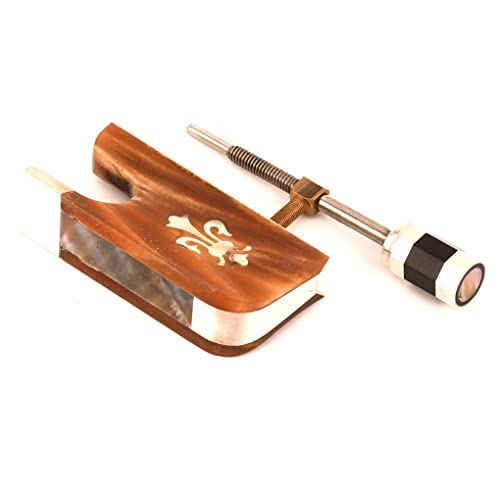 Red Ox Fleur-De-Lys Frog Silver Parts For Pernambuco/Ipe/Ironwood Viola Bow Frog #TOP2