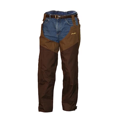 Gamehide Mens Briar-Proof Upland Hunting Adjustable Chap (Dark Brown, L/XL)