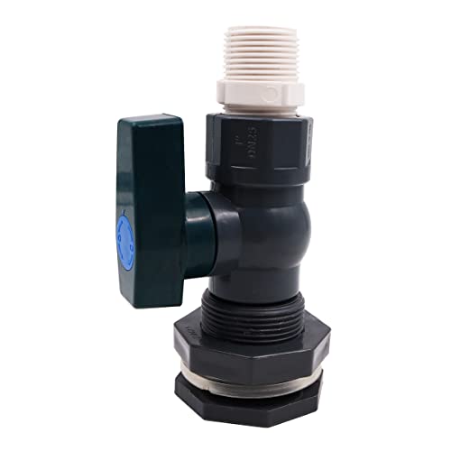 WANGCL 1 Inch PVC Spigot Rain Barre Faucet Kit Rain Barrel Valve with Bulkhead Fitting Adapter for Water Tanks Aquariums Tubs Pools - Image 4