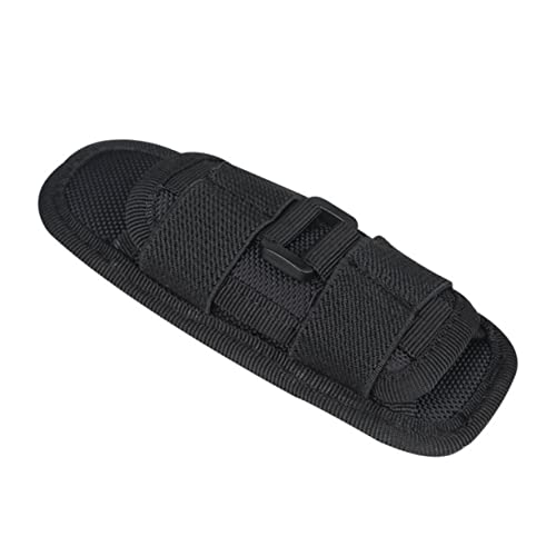Toyvian Caso de Linterna Clip de cinturón de Trabajo Caja de Almacenamiento de Linterna Caja de Almacenamiento de la antorcha riñonera Linterna Cinturón de Soporte de luz Flash Nylon Negro