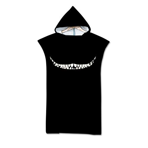 Imprimé Chat Noir Poncho Serviette de Plage, DOTBUY Microfibre Surf Serviette de Bain à Capuche, Adulte Hommes Femme Plage Natation Sport Serviette Peignoir (75x110cm,E) Cover