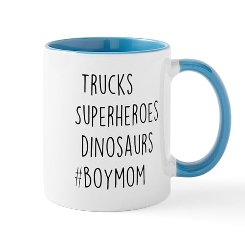 Taza de cerámica blanco y azul 11 oz CafePress miniatura 1
