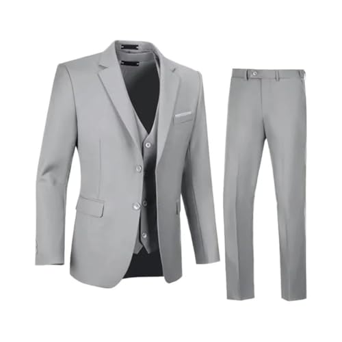 Men's Tuxedo Outfits for 3-Piece Wedding Business Set Jacket Vest Trousers Suit4