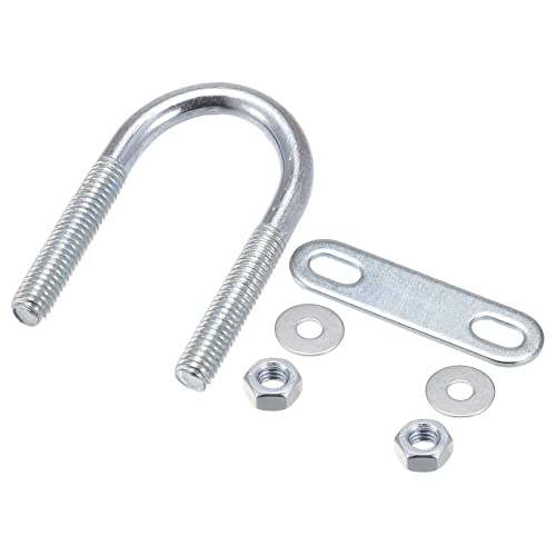 Image of METALLIXITY U Bolts 4 Sets (M6x20x50mm), Round U Bolt Steel with Accessories - for Construction, Pipe
