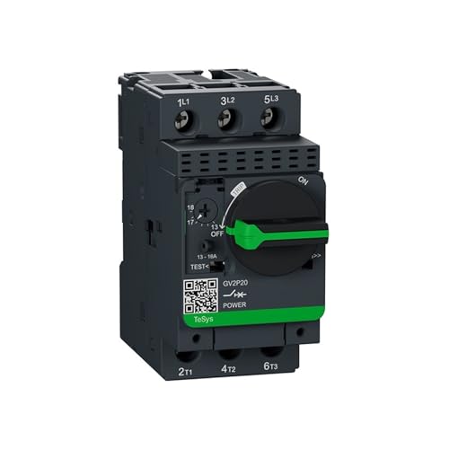 Disyuntor térmico de motor GV2-P20 trifásico e interruptor guardamotor regulable GV2P20