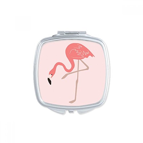 Standing Flango Pattern Square Mirror Portable Compact Pocket Makeup Double Sided Glass