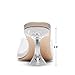 DREAM PAIRS Women's Clear Heeled Sandals Square Toe Transparent Stiletto Mules Slip on Wedding Dress Shoes,Size 5.5,Nude/Clear,DHS215-1