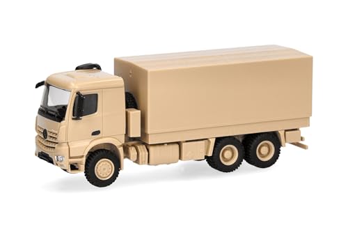 Camion Mercedes Arocs Herpa 1:87 miniature plateau bâché plastique collection