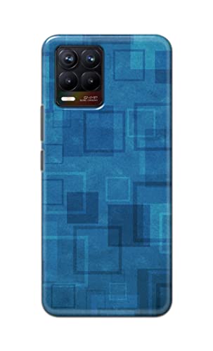 Image of Printed Hard Back Cover Case for Realme 8 4G | Realme 8 Pro 4G Back Cover (Plain Azure Blue) -1302