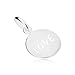 Produktbild ORDO Diamonds® Silber 925 Anhänger, glänzende Oberfläche, runder und Flacher Anhänger, Silber 925, Rundschild, Geschnitzte Inschrift, Aufschrift Love, gepunzt, 0.7g