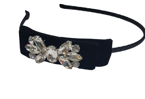 Chic Crystals Purple Velvet Headband, Bow Hair Band, Hair Accessories for Toddlers, Girls, Adults