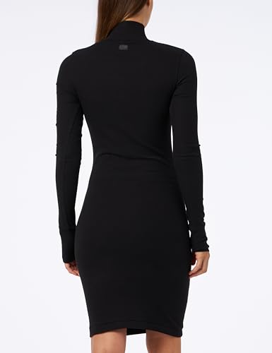 Miniatura 3 de G-Star Raw Slim Rib Dress Mock Ls Wmn, Vestido Para Mujer, Negro Dk Black D23500-D493-6484 , M