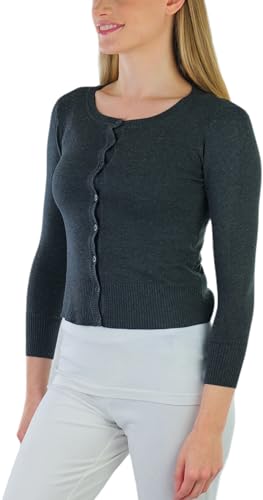 Image of ToBeInStyle Women's Long Sleeve Button Down V-Neck Cardigan