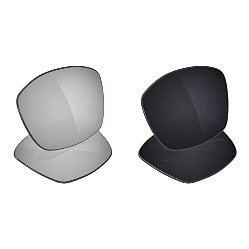 Image of Galvanic Replacement Lenses for Costa Del Mar Inlet Sunglasses - Chrome + Black Polarized - Combo Pack