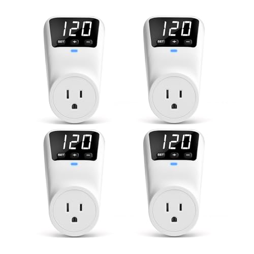 BSEED Surge Protector 4-Pack con pantalla LED y protección ajustable