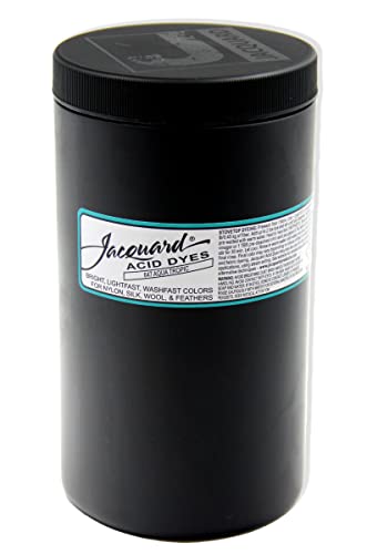 Jacquard Acid Dye 1lb Tub Aqua Tropic - Acid Dye for Wool, Silk, Alpaca, Feathers, Cosplay Wigs and Nylon - Powder Wool Dye for Full Coverage Dyeing - Vibrant Acid Silk Dye