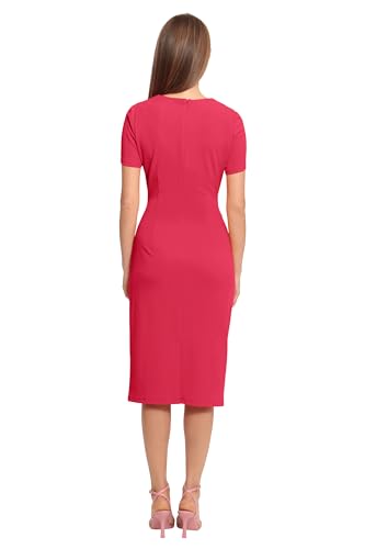 Image of Maggy London Women's Dresses Ruched Waist Crepe Sheath Dress Workwear Office Occasion Event Guest of